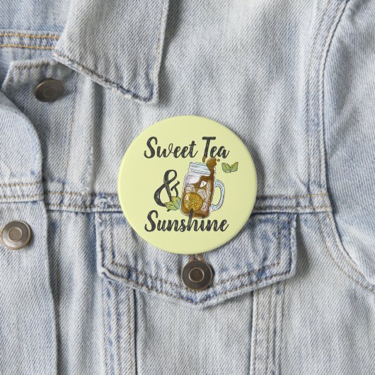Sweet Tea en Sunshine Ronde Button 7,6 Cm (In situ)