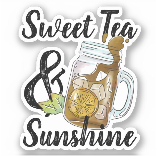 Sweet Tea en Sunshine Sticker (Voorkant)