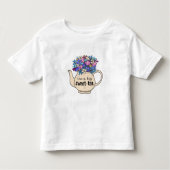 Sweet Tea Floral Teapot Sweetie Kinder Shirts (Voorkant)