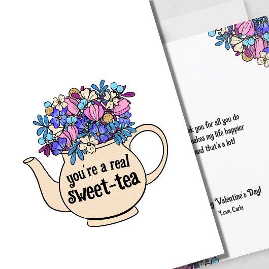 Sweet Tea Illustrated Valentijnsdag Kaart