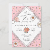 Sweet Tea Party roze Vrijgezellenfeest Kaart (Voorkant)