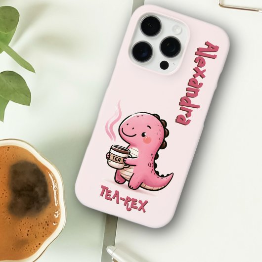 Sweet Tea-Rex gepersonaliseerde dinosaurus dierenw Case-Mate iPhone Case