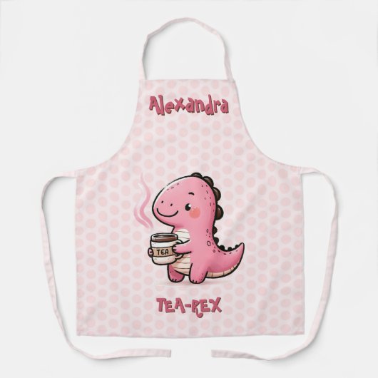 Sweet Tea-Rex gepersonaliseerde dinosaurus dierenw Schort (Voorkant)