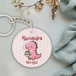 Sweet Tea-Rex gepersonaliseerde dinosaurus dierenw Sleutelhanger