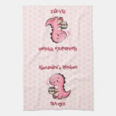 Sweet Tea-Rex gepersonaliseerde dinosaurus dierenw Theedoek (Verticaal)