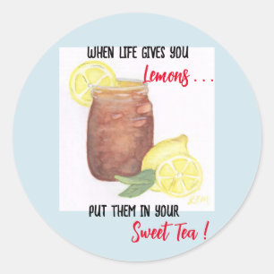 Sweet Tea Ronde Sticker