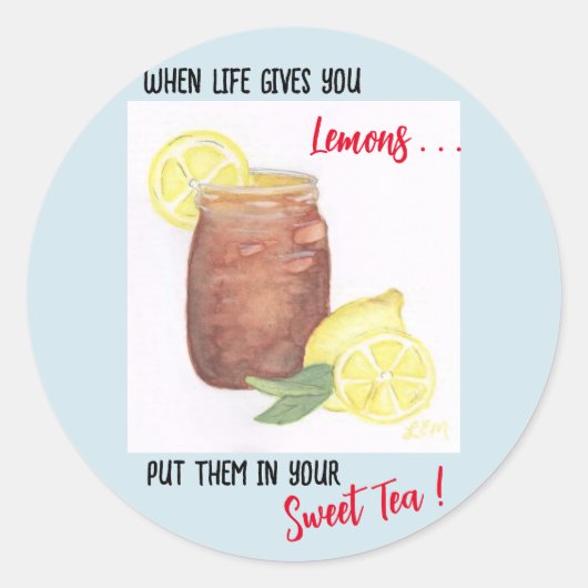 Sweet Tea Ronde Sticker (Voorkant)
