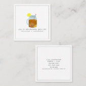 Sweet Tea Southern Restaurant Chef Square Vierkante Visitekaartje (Voorkant / Achterkant)