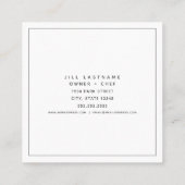 Sweet Tea Southern Restaurant Chef Square Vierkante Visitekaartje (Achterkant)