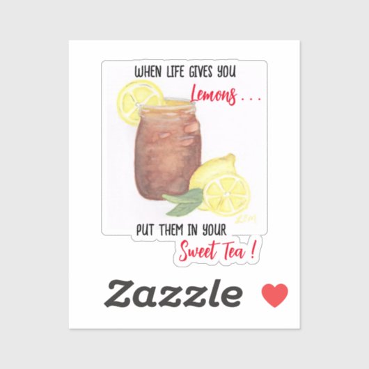 Sweet Tea Sticker (Vel)