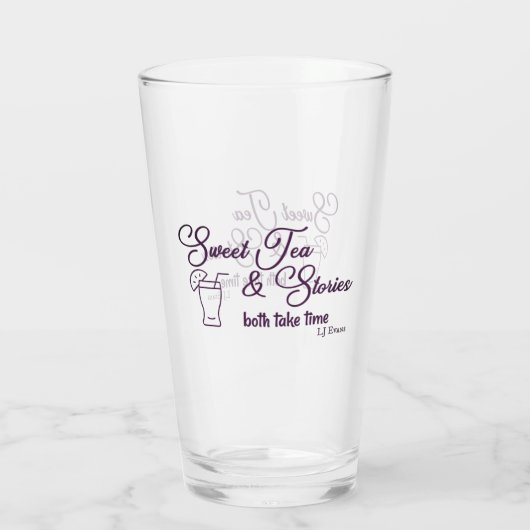 "Sweet Tea & Stories" Drink glas (Achterkant)