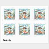 Sweet Tea Sunshine Vrienden Perfecte Zomerkatten Vierkante Sticker (Vel)