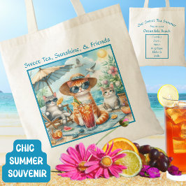 Sweet Tea Sunshine Vrienden Zomer Strand Katten Tr Tote Bag