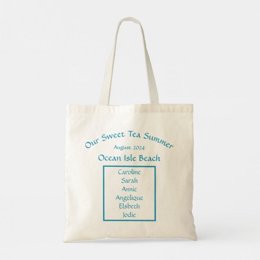 Sweet Tea Sunshine Vrienden Zomer Strand Katten Tr Tote Bag (Achterkant)