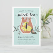 Sweet Tea | Uitnodiging voor kinderen van Birthday (Staand voorkant)