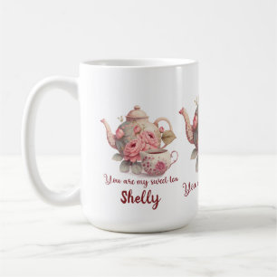 Sweet Tea Vase met mooie Pinks Floral Koffiemok