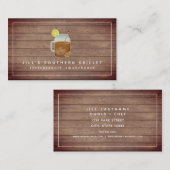 Sweet Tea Wood Southern Restaurant Chef Visitekaartje (Voorkant / Achterkant)