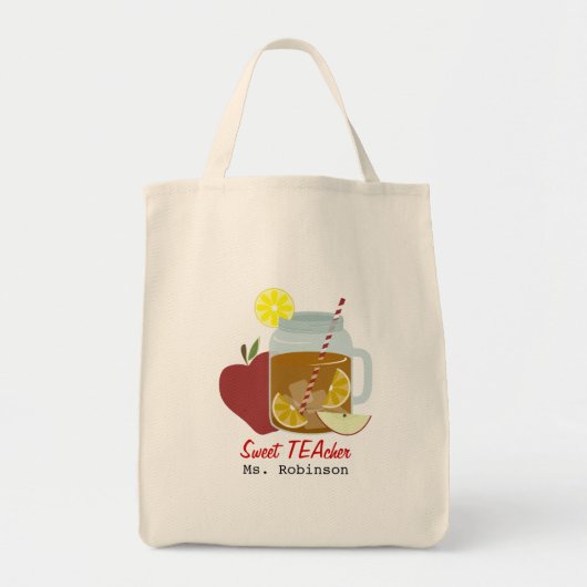 Sweet TEAcher Tote Bag (Voorkant)