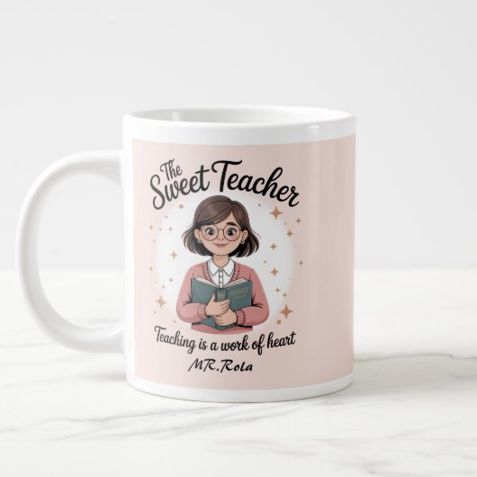Sweet Teacher - Zacht en mooi Grote Koffiekop (Links)