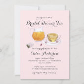 Sweet Teacup Vrijgezellenfeest Tea Party nodigt ui Kaart (Voorkant)