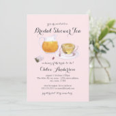 Sweet Teacup Vrijgezellenfeest Tea Party nodigt ui Kaart (Staand voorkant)