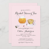 Sweet Teacup Vrijgezellenfeest Tea Party nodigt ui Kaart (Voorkant / Achterkant)