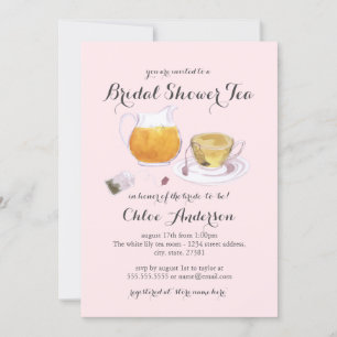 Sweet Teacup Vrijgezellenfeest Tea Party nodigt ui Kaart