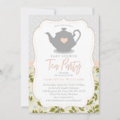 Sweet Teapot Baby shower Tea Party Kaart (Voorkant)