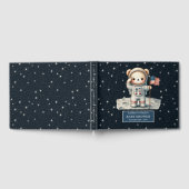 Sweet Teddy Bear Astronaut Boy Baby shower Gastenboek (Volledig)