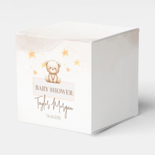 Sweet Teddy Bear Baby Shower Bedankdoosjes (Voorkant Zijde)
