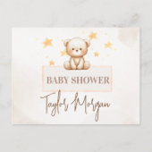 Sweet Teddy Bear Baby Shower Briefkaart (Voorkant)