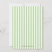 Sweet Teddy Bear Baby shower Invitation Green Kaart (Achterkant)