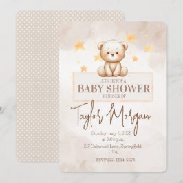 Sweet Teddy Bear Baby Shower Kaart
