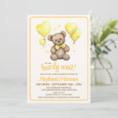 Sweet Teddy Bear-Baby shower Kaart (Staand voorkant)