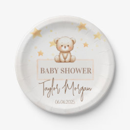 Sweet Teddy Bear Baby Shower Papieren Bordje