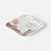Sweet Teddy Bear Baby Shower Party Plate Papieren Bordje (Gebogen)