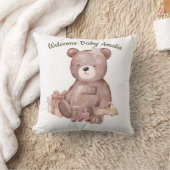 Sweet Teddy Bear Baby Shower Pillow Kussen (Deken)
