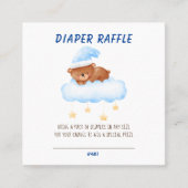 Sweet Teddy Bear Diaper Raffle Baby shower Vierkante Visitekaartje (Voorkant)