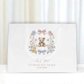 Sweet Teddy Bear Floral Baby Shower Thank You Groot Cadeauzakje