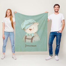 Sweet Teddy Bear Name Persoonlijk Fleece Deken