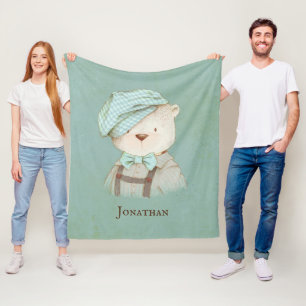 Sweet Teddy Bear Name Persoonlijk Fleece Deken