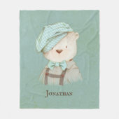 Sweet Teddy Bear Name Persoonlijk Fleece Deken (Voorkant)