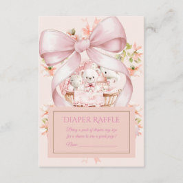 Sweet Teddy Bear Nursery Floral Insert Informatiekaartje
