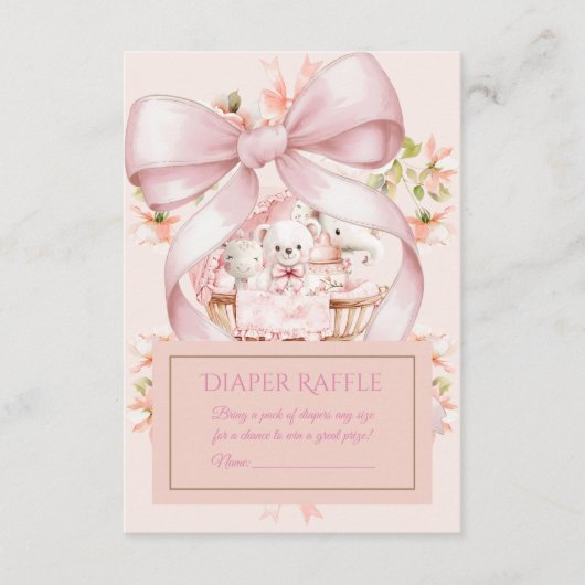 Sweet Teddy Bear Nursery Floral Insert Informatiekaartje (Voorkant)