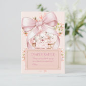 Sweet Teddy Bear Nursery Floral Insert Informatiekaartje (Staand voorkant)