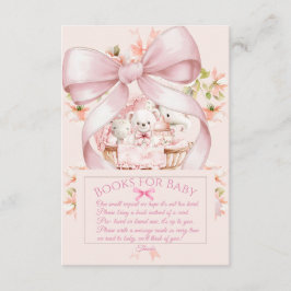 Sweet Teddy Bear Nursery Floral Insert Informatiekaartje