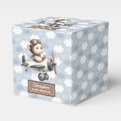 Sweet Teddy Bear Pilot Shower Boy Favoriete Box Bedankdoosjes (Voorkant Zijde)