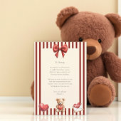 Sweet Teddy Bear Valentine Love Letter Poem card  Kaart