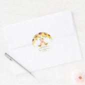 Sweet Teddy Bear Zonnebloem Dank u Gouden Glitter Ronde Sticker (Envelop)