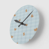 Sweet Teddy Bears Seamless Pattern – Cute Baby Ronde Klok (Hoek)